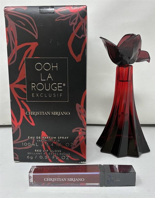 Ooh La Rouge Exclusif by Christian Siriano 3.4 oz Eau De Parfum Spray for Women with Lip Gloss Outlet Z1.12