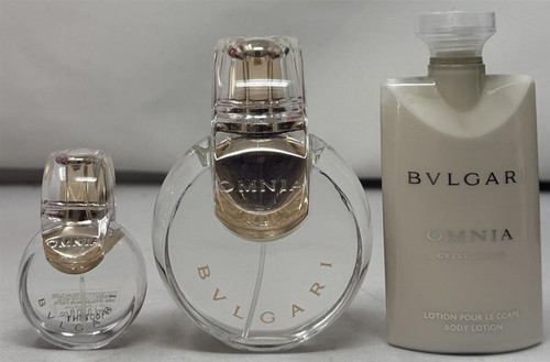Omnia Crystalline by Bvlgari 3 Piece Gift Set for Women with 3.4