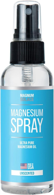 Magnesium Spray by Magnum Solace, 2 oz Ultra Pure Magnesium Oil