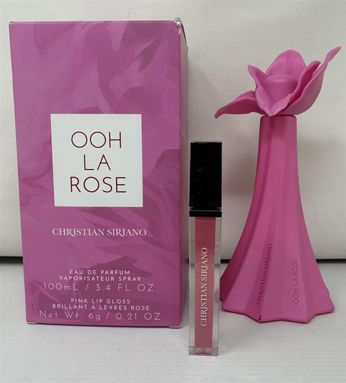 Ooh La Rose by Christian Siriano 3.4 oz Eau De Parfum Spray for Women with Lip Gloss Outlet
