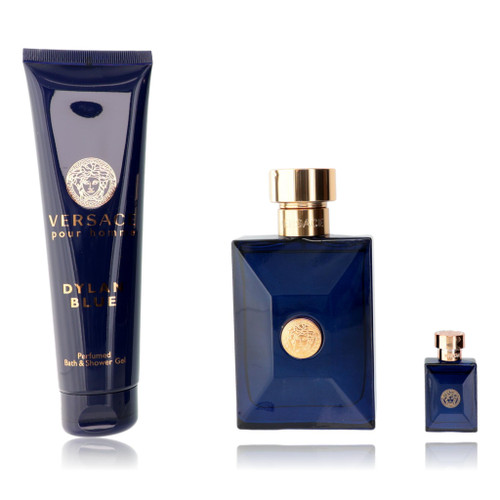 Versace Dylan Blue by Versace, 3 Piece Gift Set for Men