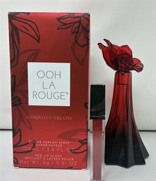 Ooh La Rouge by Christian Siriano 3.4 oz Eau De Parfum Spray for Women with Lip Gloss Outlet