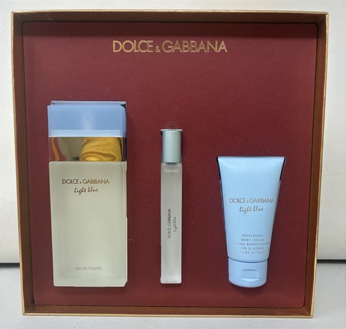 Light Blue by Dolce & Gabbana 3 Piece Gift Set for Women Outlet 2