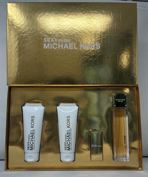 Michael Kors Sexy Amber by Michael Kors 4 Piece Gift Set for Women Outlet