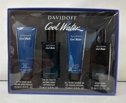 Cool Water by Davidoff 4 Piece Gift Set for Men Outlet