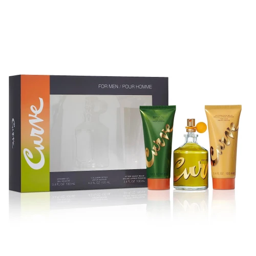 Curve by Liz Claiborne, 3 Piece Gift Set for Men with 4.2 oz Cologne Spray