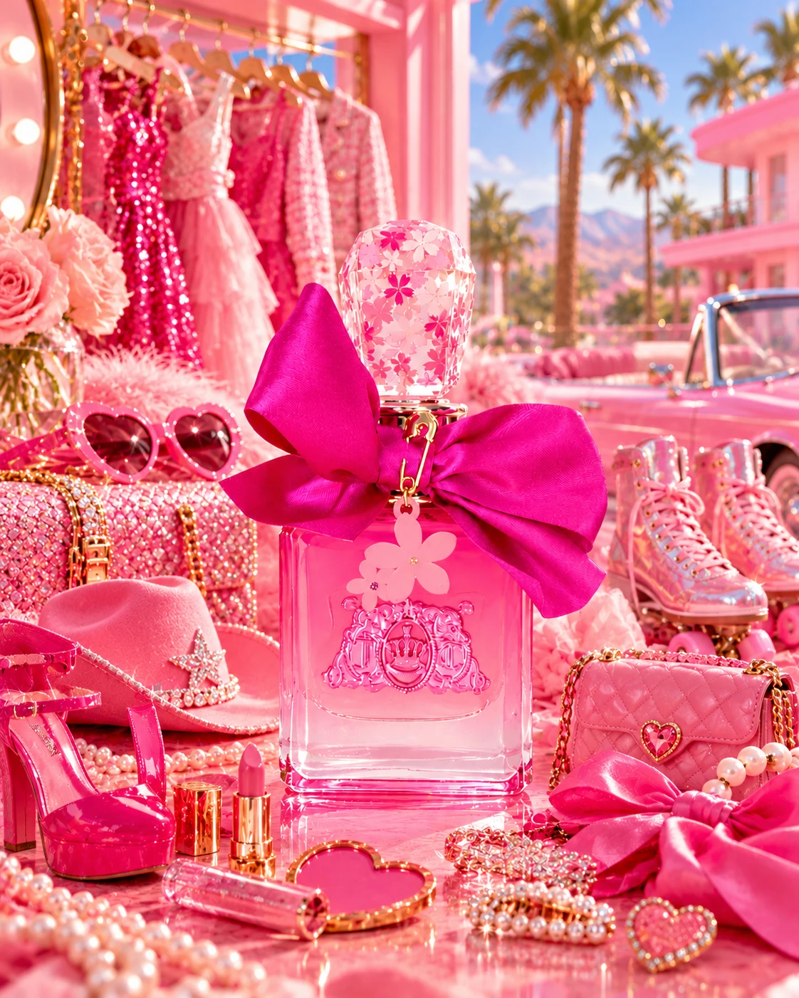 How to DIY a Barbie Costume, paired with Viva La Juicy Petal Please by Juicy Couture