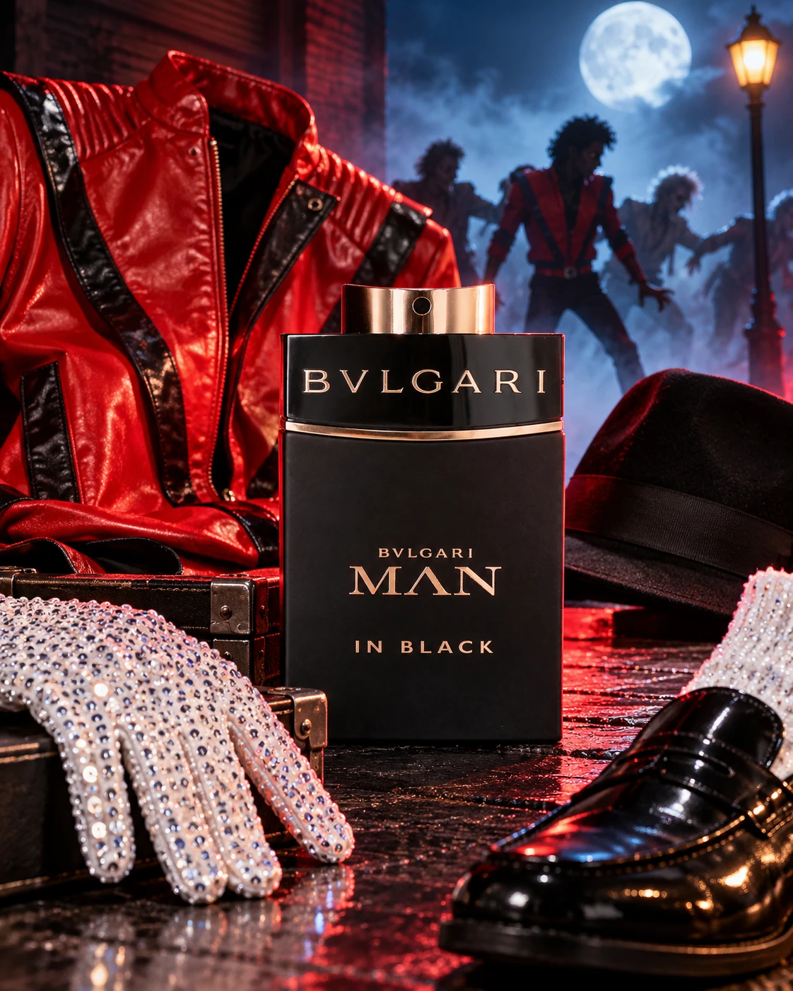 How to DIY a Michael Jackson Thriller Costume, paired with MAN in Black by BVLGARI