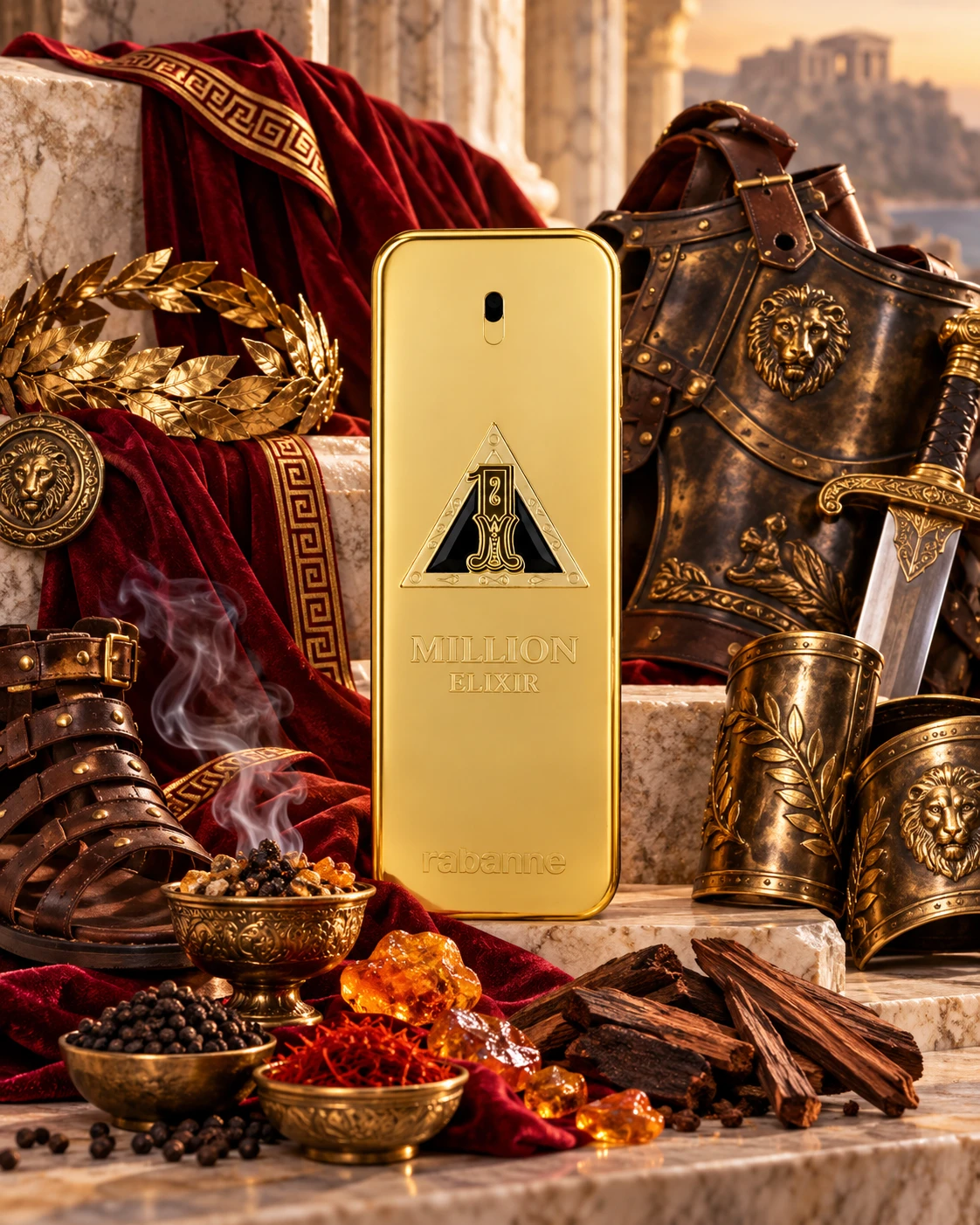 How to DIY an Agamemnon Costume from The Odyssey, paired with 1 Million Elixir by Paco Rabanne