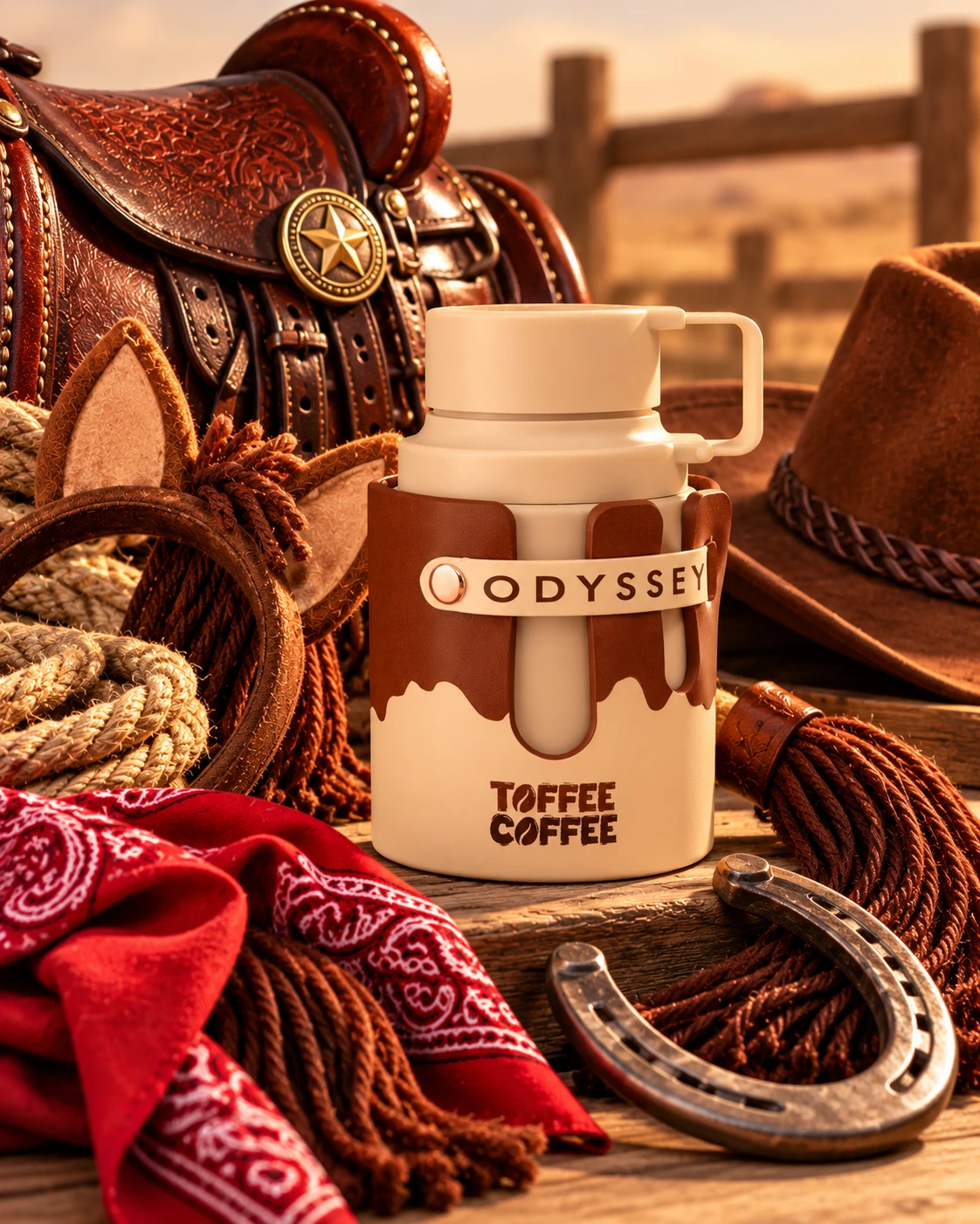 How to DIY a Bullseye Costume from Toy Story, paired with Odyssey Toffee Coffee by Armaf