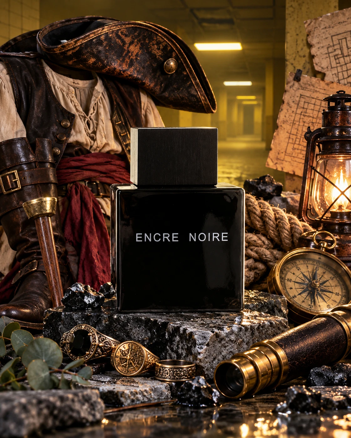 How to DIY a Captain Clark Costume from Backrooms, paired with Encre Noire by Lalique