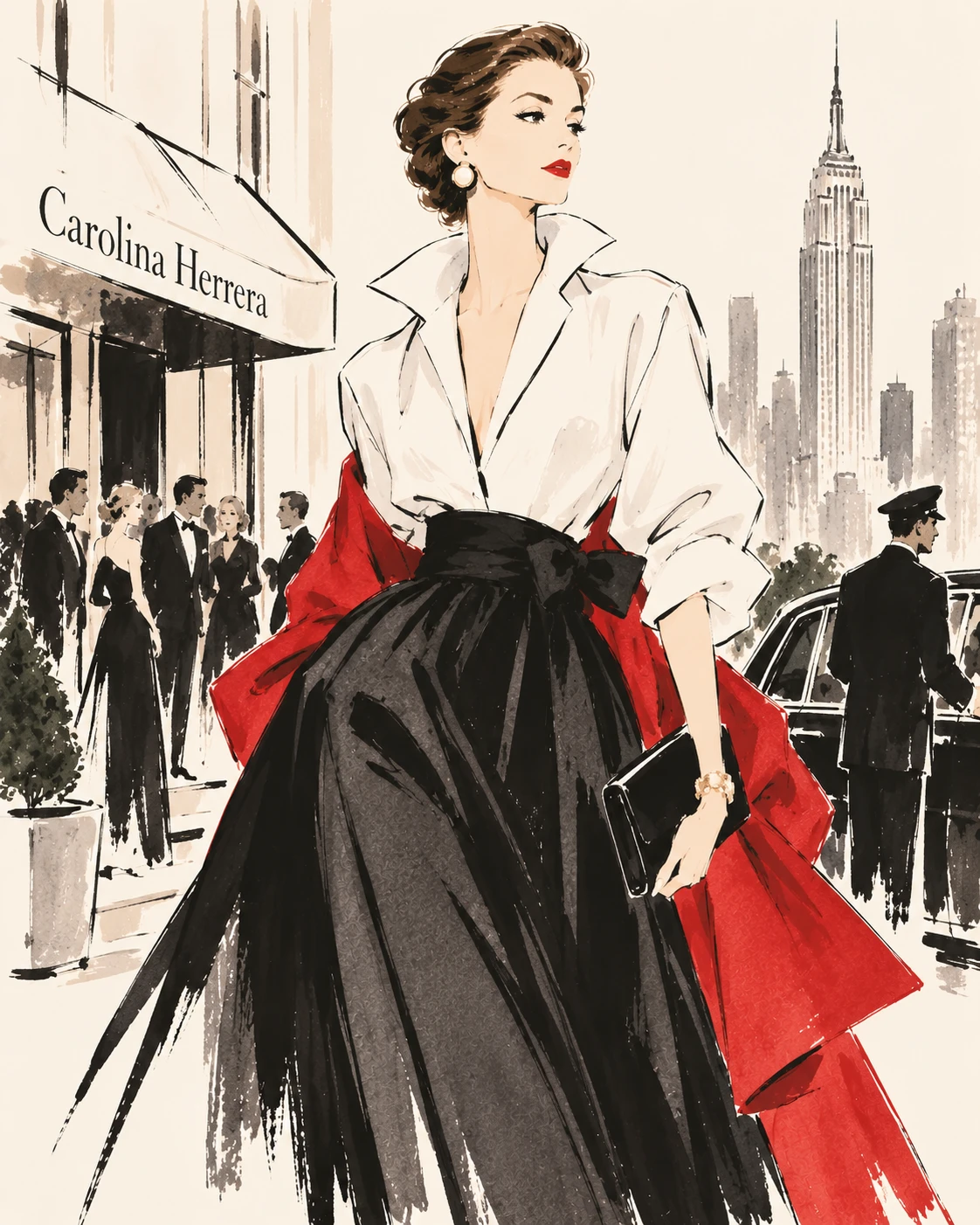 Carolina Herrera presented her first fashion collection in New York in 1981.