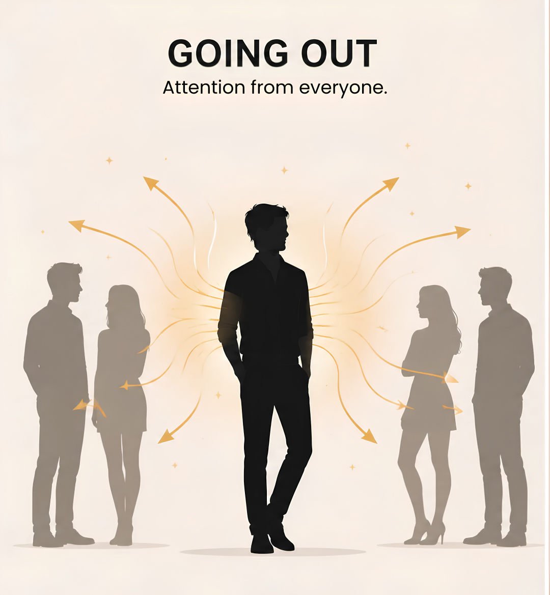 Going out silhouette placeholder