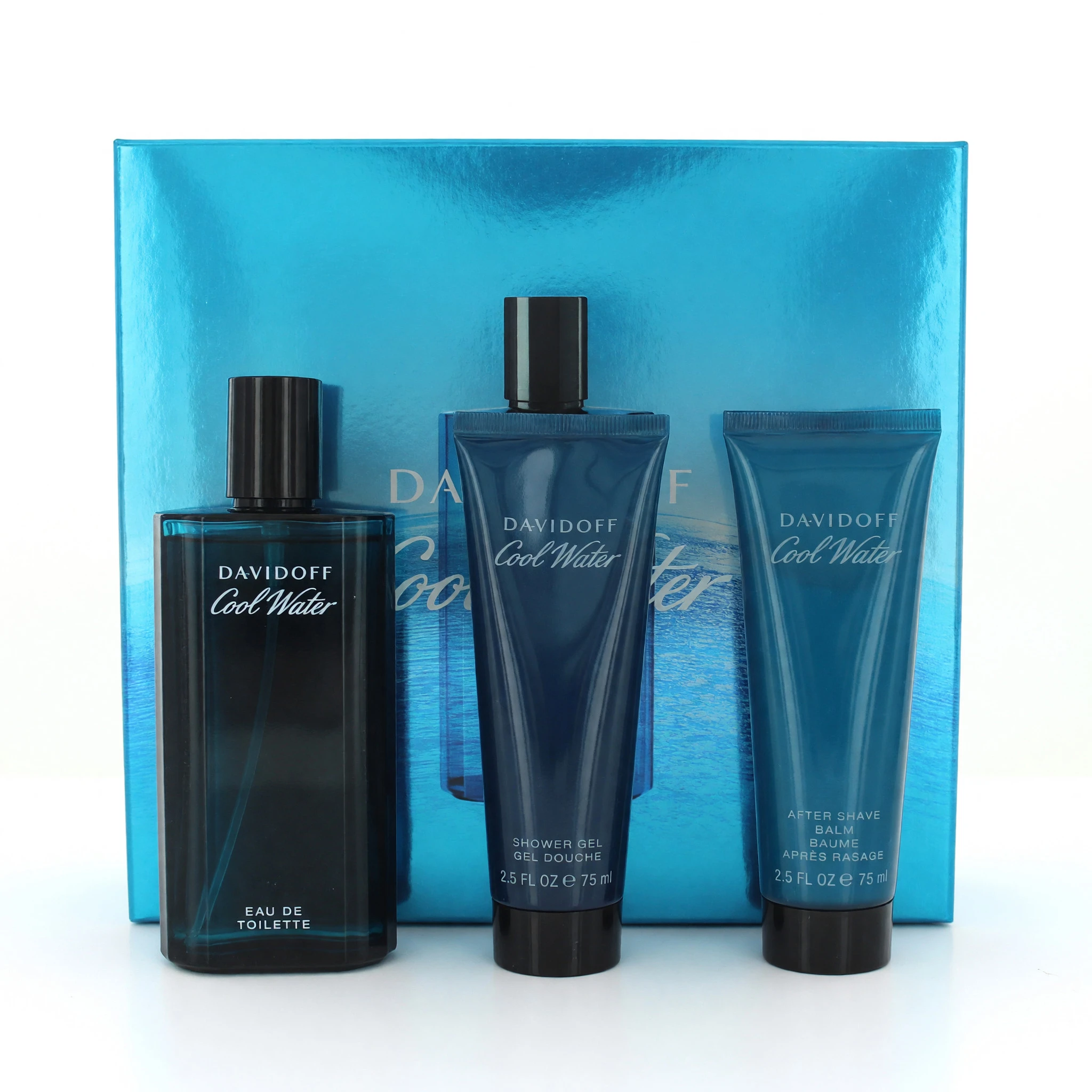 Cool Water by Davidoff, 4 Piece Gift Set for Men