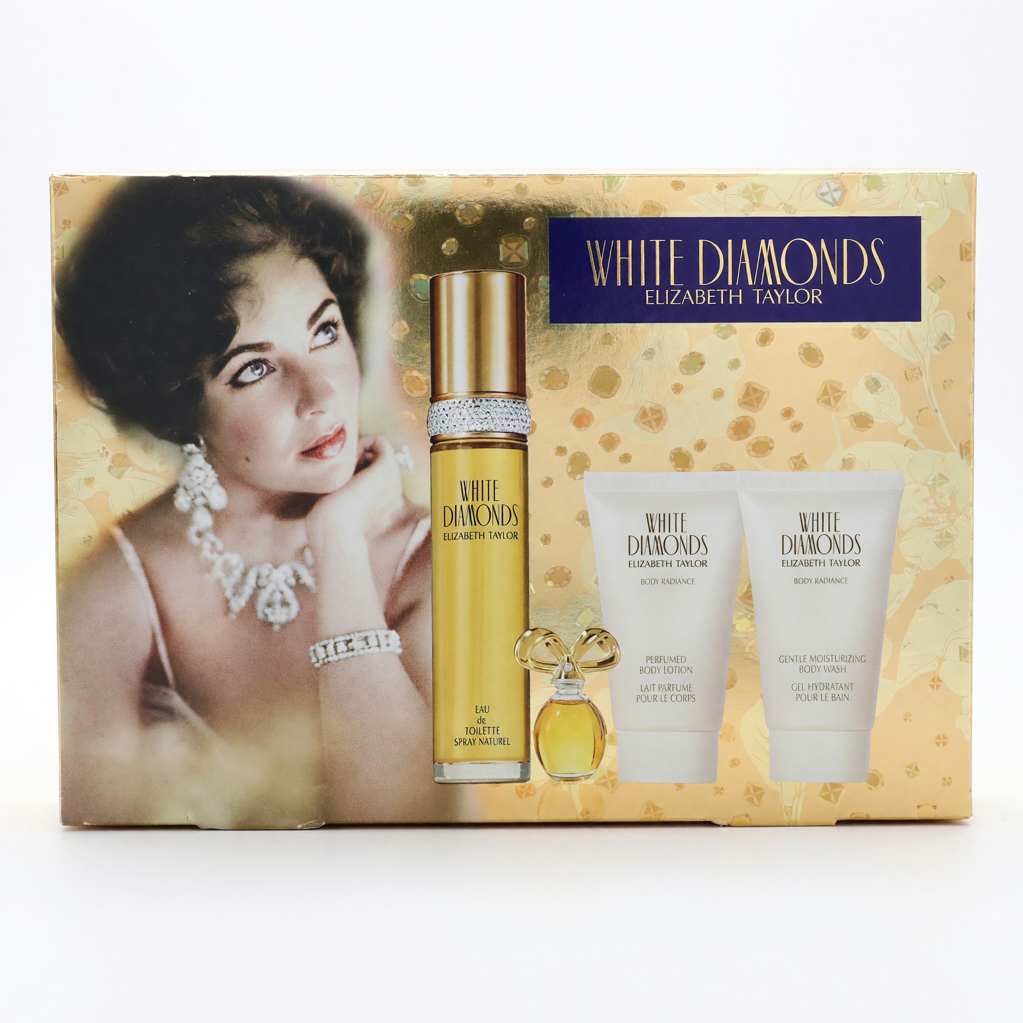 White Diamonds by Elizabeth Taylor, 4 Piece Gift Set women with 3.4oz
