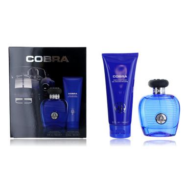 COBRA POUR HOMME オードトワレ 100ml Cobra Blue by Carroll Shelby, 2 Piece Gift Set for Men