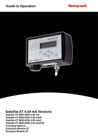 Honeywell -卫星-xt-4-20ma-版本-气体检测-发射机-用户手册。jpeg