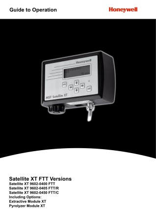 Honeywell -卫星-xt-fft-版本-气体检测-发送者-用户手册。jpeg