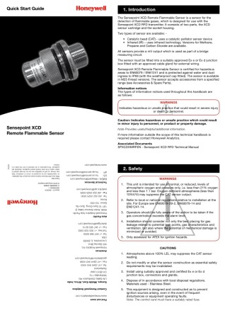 honeywell-sensepoint-xcd-远程易燃传感器-快速启动指南.jpeg