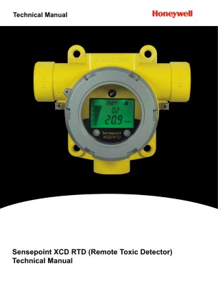 honeywell-sensepoint-xcd-rtd-remote-toxic-detector-technical-manual.jpeg。