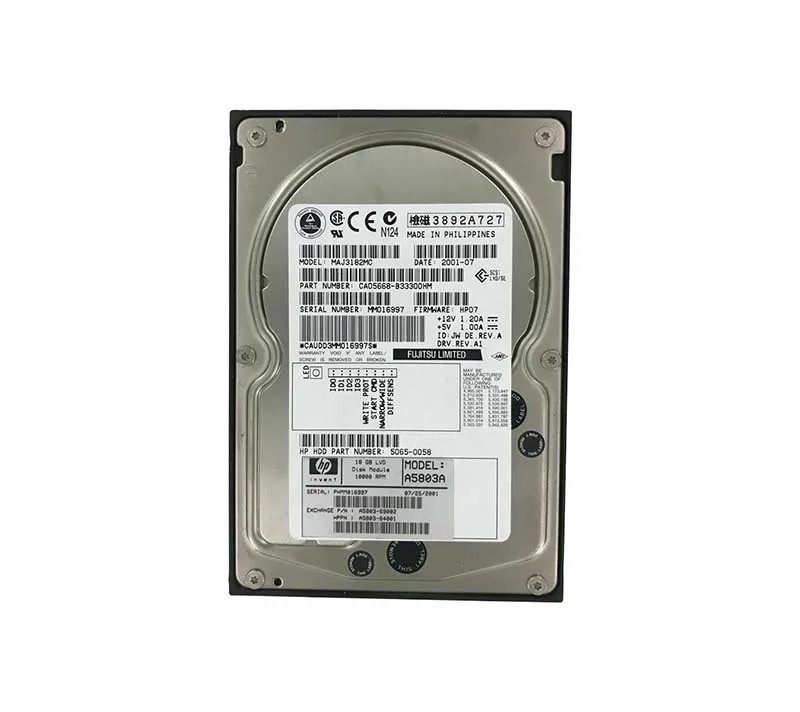 A5803A - HP 18.2GB 10000RPM Ultra2 SCSI 3.5" HDD