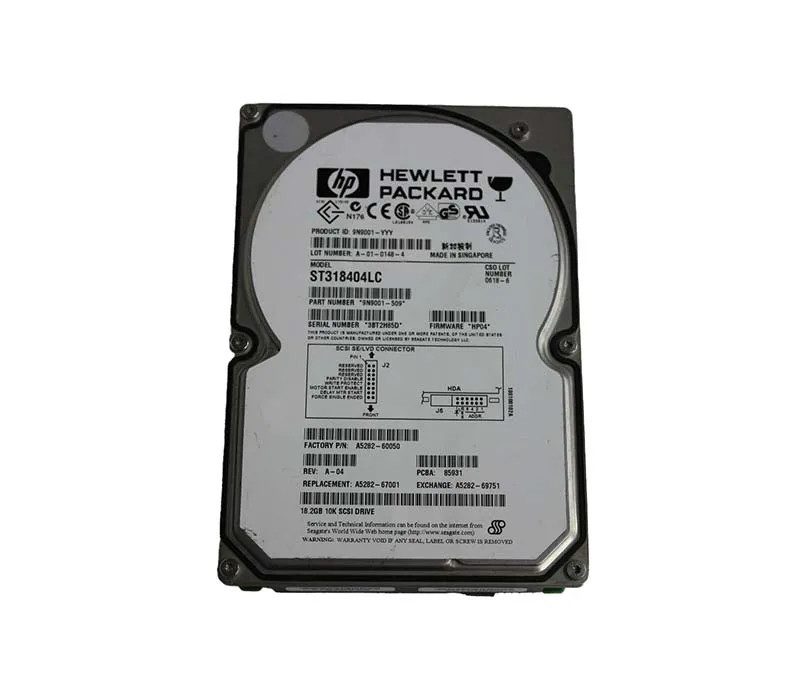 A5282-69751 - HP 18.2GB 10000RPM Ultra2 SCSI 3.5" HDD