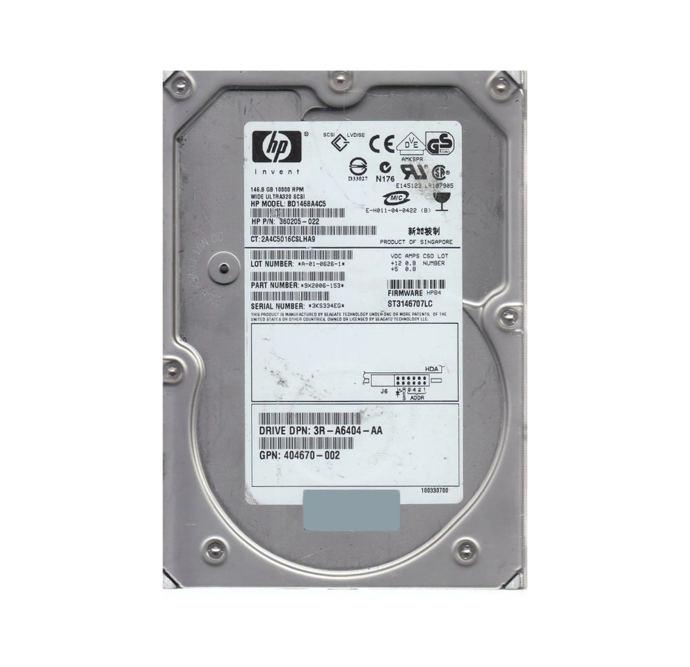 9X2006-153 - Seagate 146GB 10K RPM Ultra320 SCSI 3.5" HDD