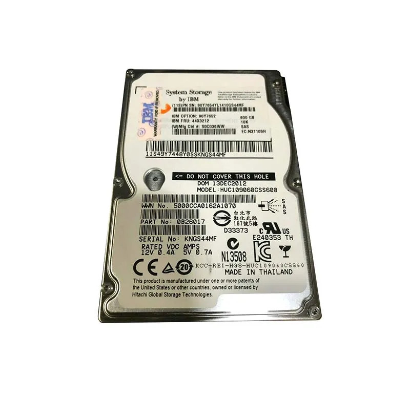 90Y7652 - IBM 600GB 10000RPM SAS 6Gb/s 2.5" Hot Swap HDD