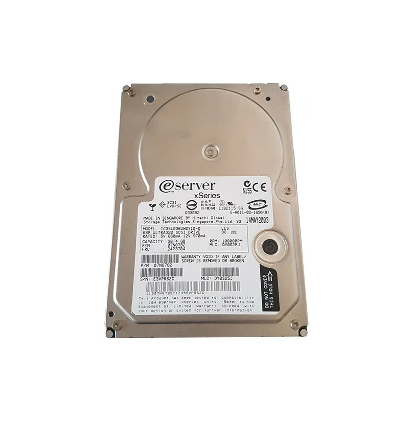 07N8782 - IBM 36.7GB 10000RPM Ultra320 SCSI 3.5" HDD