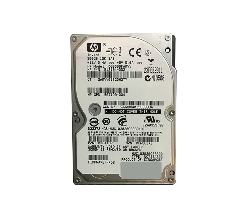 0B24182 - Hitachi 300GB 10000RPM SAS 6Gb/s 2.5" HDD