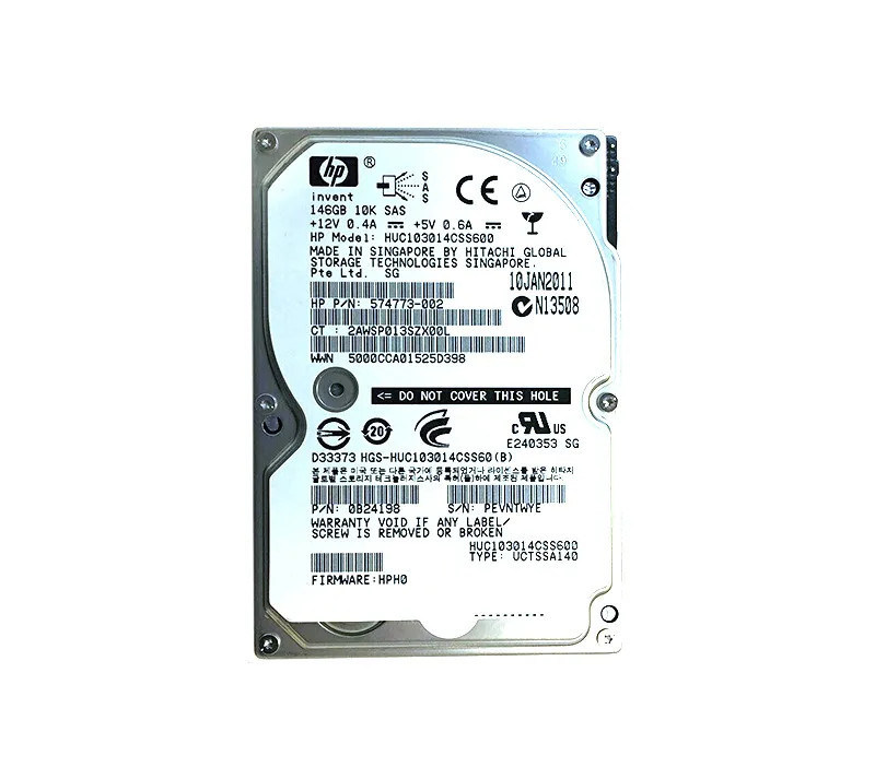 0B24198 - Hitachi 147GB 10K RPM SAS 6Gb/s 2.5" HDD