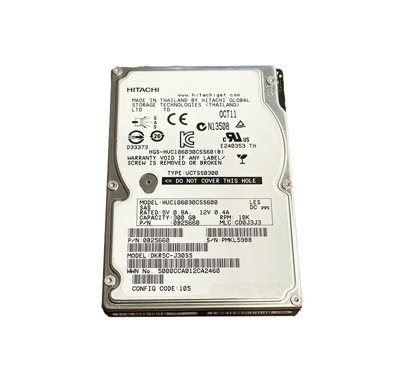 0B25660 - Hitachi 300GB 10000RPM SAS 6Gb/s 2.5" HDD
