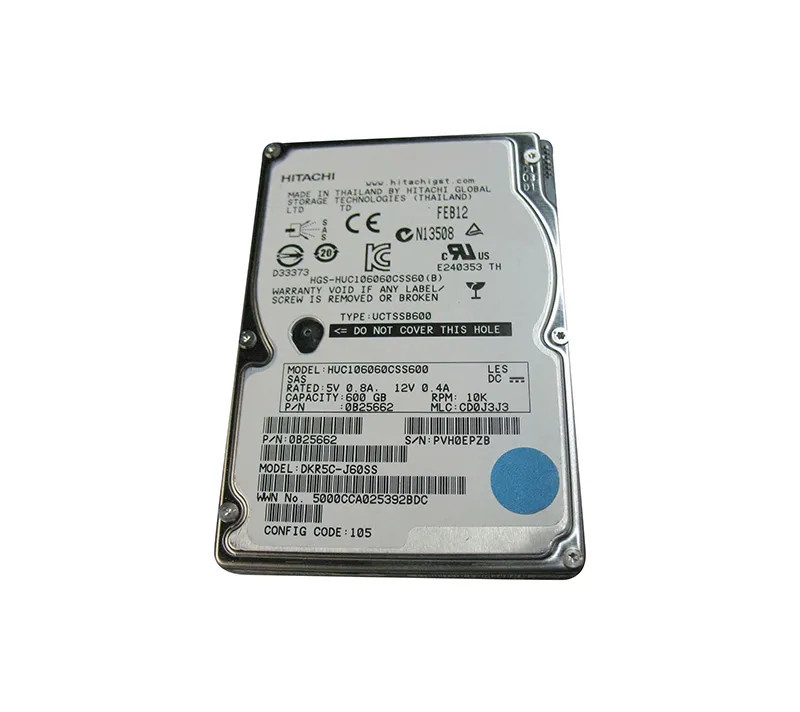 0B25662 - HGST 600GB 10000RPM SAS 6Gb/s 2.5" HDD