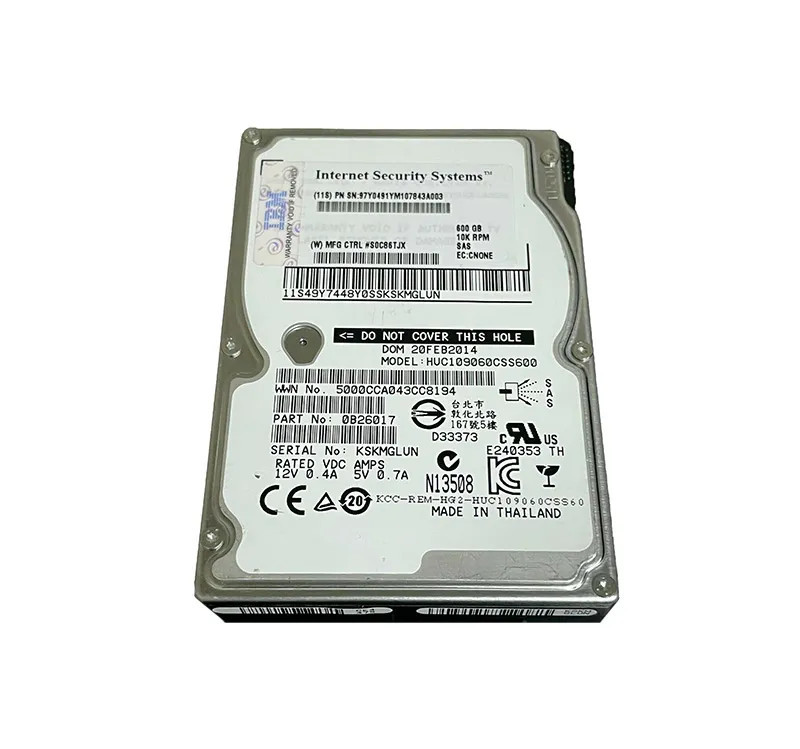 0B26017 - HGST 600GB 10000RPM SAS 6Gb/s 2.5" HDD