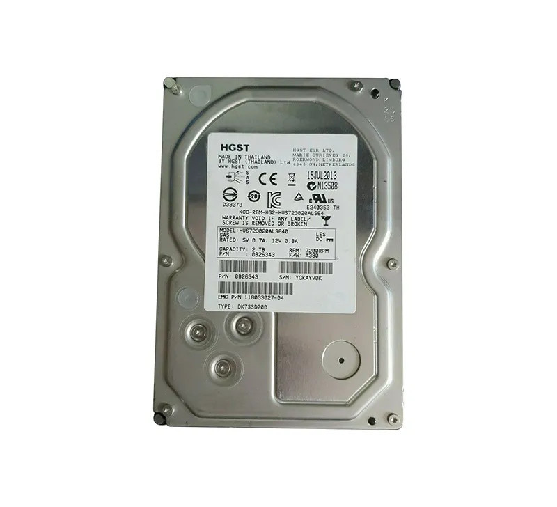 0B26343 - Hitachi 2TB 7200RPM SAS 6Gb/s 3.5" HDD