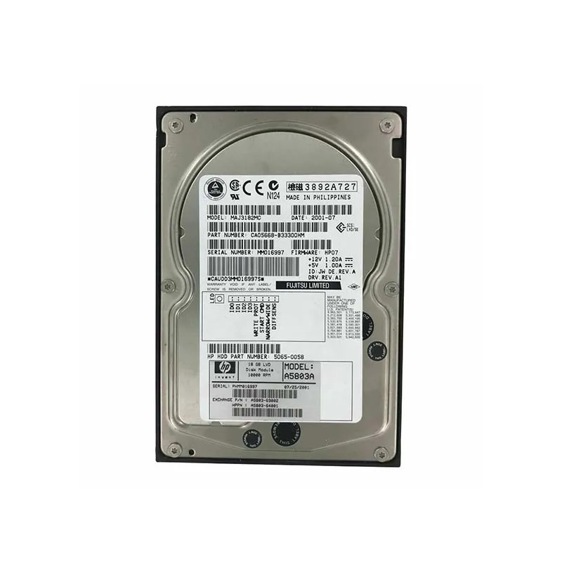 5065-0058 - HP 18.2GB 10000RPM Ultra2 SCSI 68-Pin 3.5" HDD