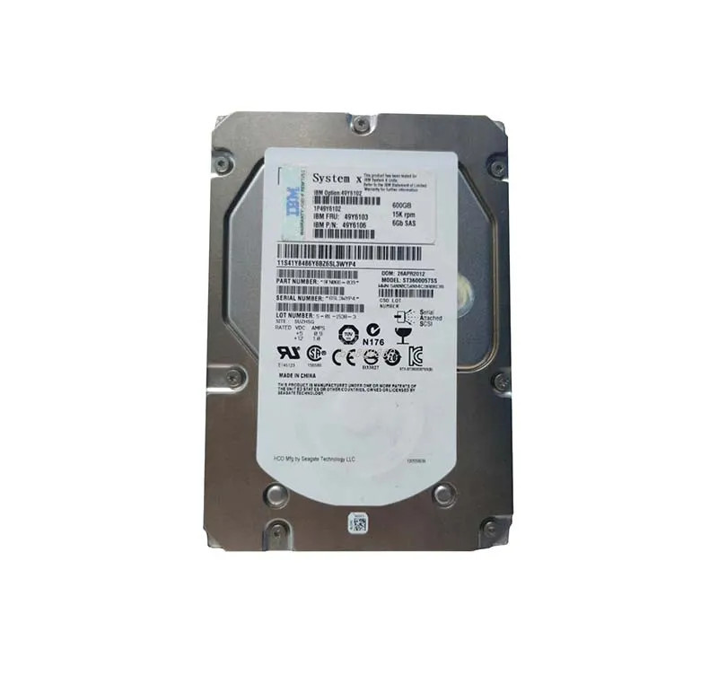 49Y6106 - IBM 600GB 15000RPM SAS 6Gb/s 3.5" HDD