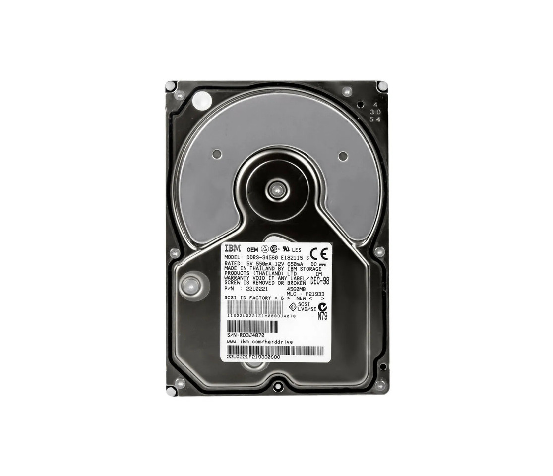 22L0221 - IBM 4.5GB 7200RPM Ultra SCSI 3.5" HDD