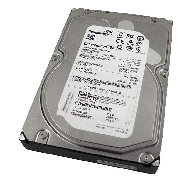 03X3915 - Lenovo 2TB 7200RPM SATA 3.5" HDD
