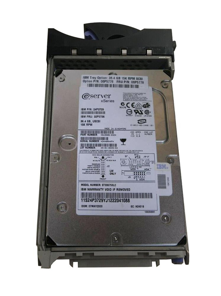 06P5776 - IBM 36.4GB 15000RPM Ultra320 SCSI 3.5" Hot-Swap HDD