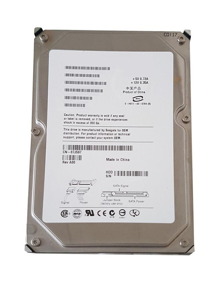 07J597 - Dell 160GB SATA 7200RPM 3.5" 8MB HDD