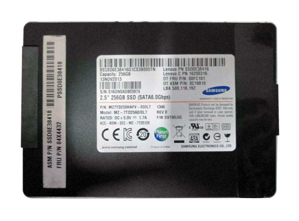 00FC101 - Lenovo 256GB SATA 6Gb/s 2.5" SSD