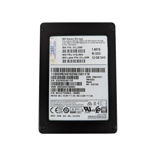 01LJ399 - IBM 7.86TB SAS 12Gb/s 2.5" SSD