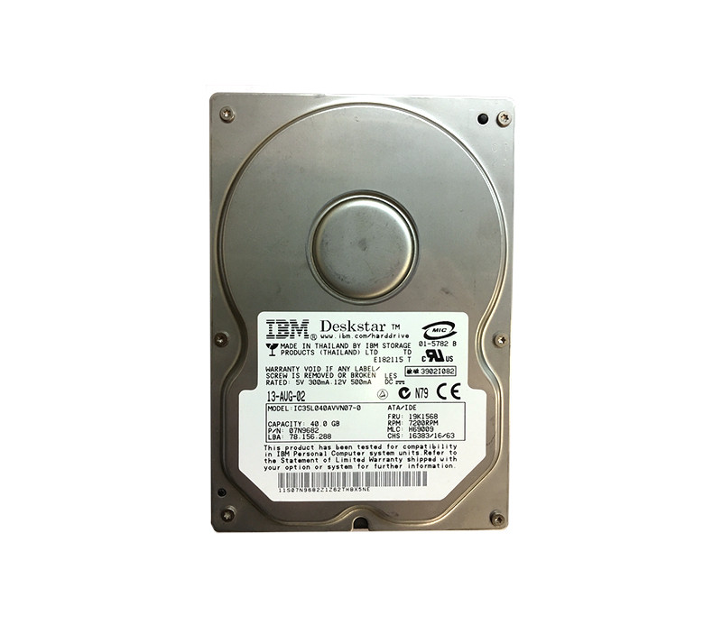07N9682 - IBM 40GB 7200RPM ATA-100 3.5" HDD