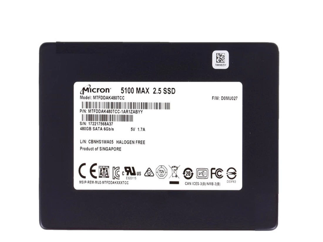MTFDDAK480TCC-1AR1ZABYY - MICRON 480GB SATA 6Gb/s 2.5" SSD
