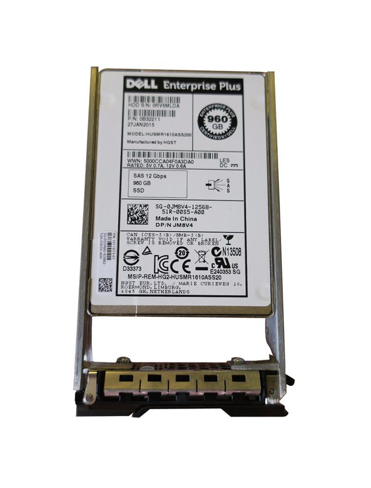 JM8V4 - Dell 960GB SAS 12Gb/s 2.5" Read Intensive SSD