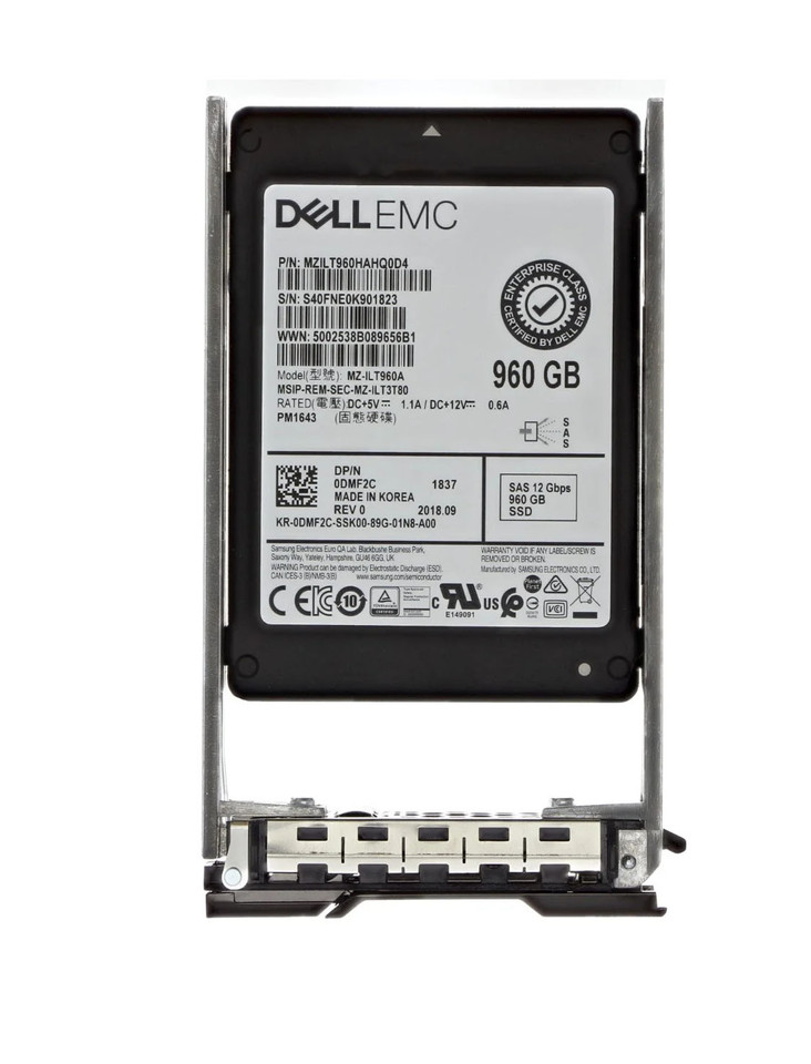 DMF2C - Dell 960GB SAS 12Gb/s 2.5" Read Intensive SSD