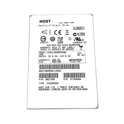 0B27396 - HGST 200GB SAS 6Gb/s 2.5" SSD