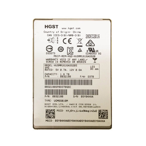 0B32188 - Hitachi 1.6TB SAS 12Gb/s 2.5" SSD