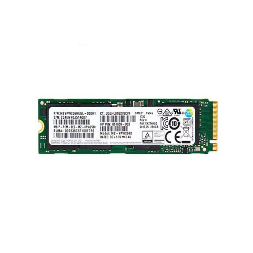 861959-003 - HP 256GB PCIe NVMe 3.0 x4 M.2 2280 SSD